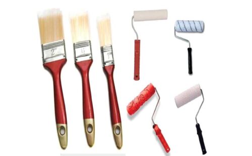 PAINT BTUSH AND ROLLER